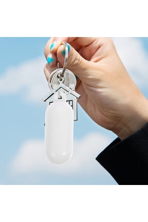 4-Pack Floating Keychains for Boat Keys, White ABS Material, Water Resistant and Lightweight