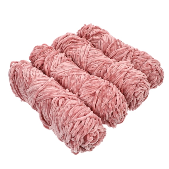 TABLZONE 4Pcs Lightweight Pink Wool Thread Material for DIY Scarf Knitting and Hat Crafting