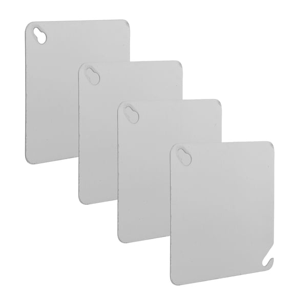 TABLZONE 4Pcs Metal Junction Box Cover Plates Silver Flat Electrical Panel Cover Plate Replacement