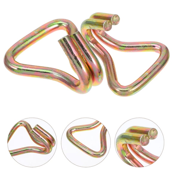 TABLZONE 4Pcs Multi Color Double Row Cargo Fixing Hooks Heavy Duty Ratchet Strap Replacement Hooks