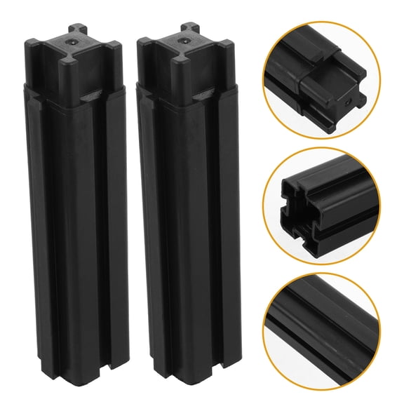 TABLZONE 4Pcs Black Plastic Garden Box Stand Legs with Easy DIY Assembly