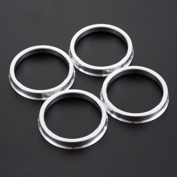 TABLZONE 4Pcs Plated Centric Rings Replacement Durable Center Bore Adapter for Car Wheels Stability