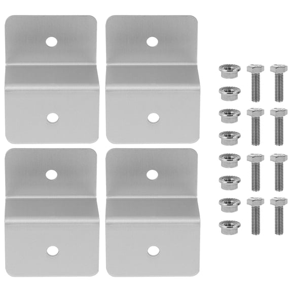 TABLZONE 4Pcs Plated Silver Solar Panel Support Stand with Multiple Holes for Secure Mounting