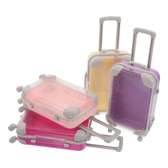 TABLZONE 4Pcs Portable Eyelash Packaging Case Durable Makeup Storage Box for Home Use in Assorted Colors
