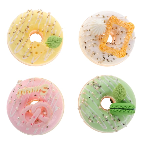 TABLZONE fake donuts Artificial Donuts Multi-colored 4pcs