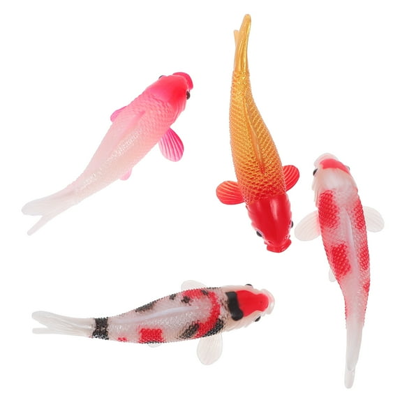 TABLZONE 4Pcs Realistic Fish Simulation Ornaments Assorted Colors Fake ...