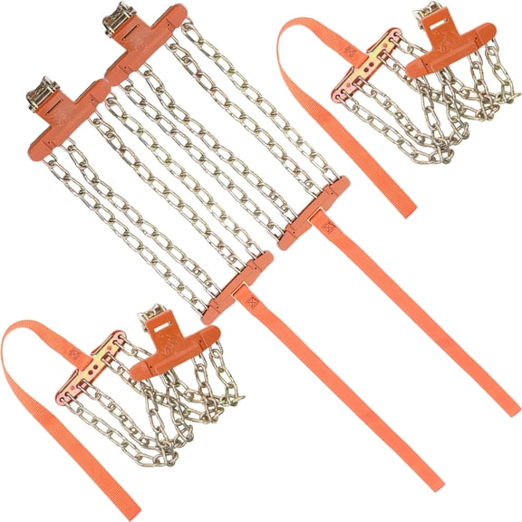 TABLZONE 4Pcs Reliable Car Security Chains in Assorted Color with Durable Steel Nonslip Winter Protection