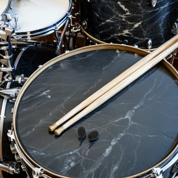 TABLZONE 4Pcs Universal Fit Silicone Drumstick Practice Tip Covers for Noise Reduction