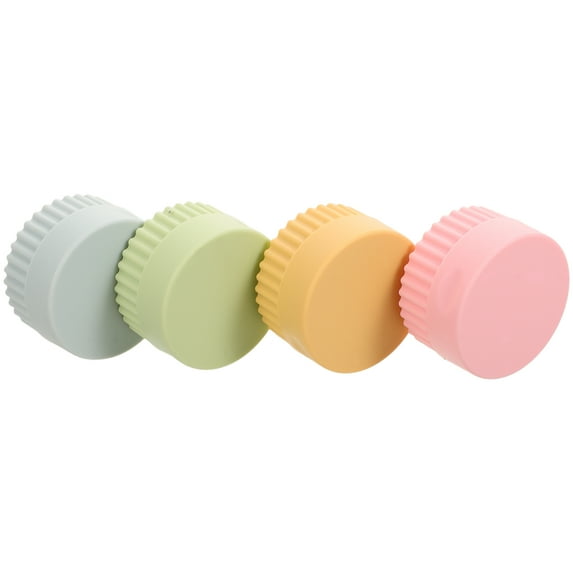 TABLZONE Travel Makeup Jars Silicone Jar Assorted Color 4Pcs