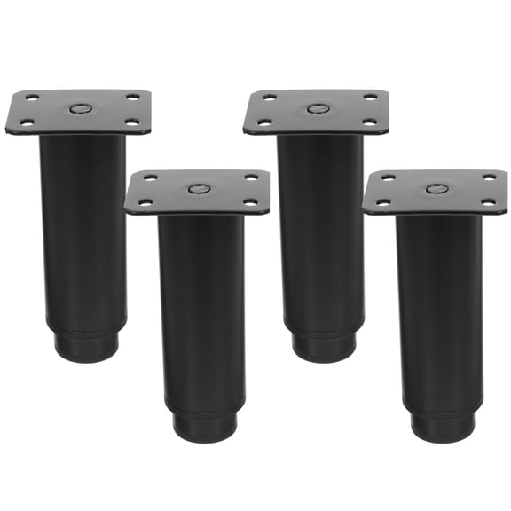TABLZONE 4Pcs Adjustable Furniture Legs Black Replacement Sofa Table Cabinet Support