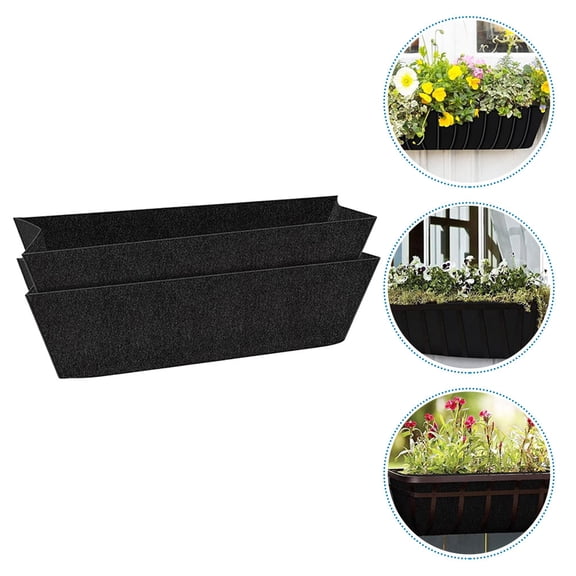 TABLZONE 4Pcs Felt Plant Troughs Hanging Basket Liners Space Saving Pot Liners for Home