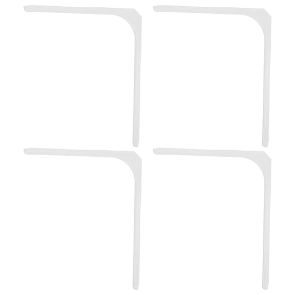 TABLZONE 4Pcs White Decorative L Brackets Metal Corner Brace for Reinforcing Wood Furniture