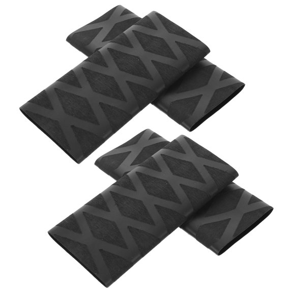 TABLZONE 4-Pack Black Table Tennis Handle Sleeves, Nonslip Grip Covers for Pong Racket Replacement