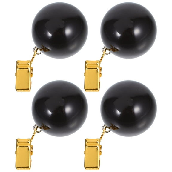 TABLZONE 4Pcs Heavy Duty Tablecloth Weights with Metal Clips for Outdoor Tables and Table Runners in Black