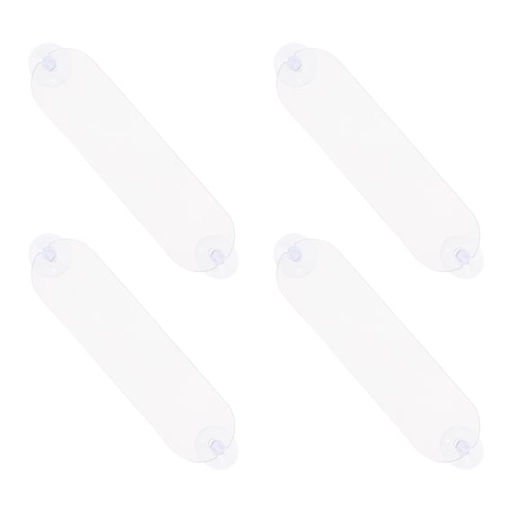 TABLZONE 4Pcs Transparent Acrylic Pass Holder for Windshield with Strong Suction Cups for Car Toll Pass