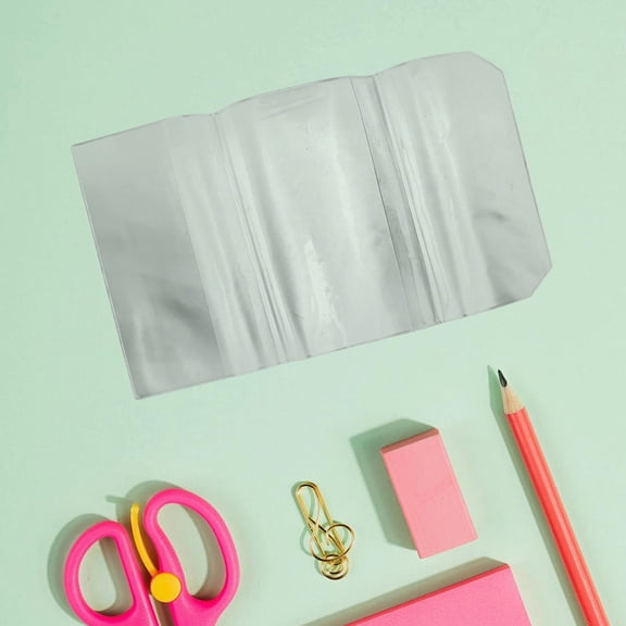 TABLZONE 4Pcs Transparent Plastic Book Covers for Notebooks Planners and Scrapbooks