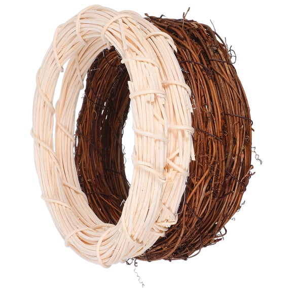TABLZONE 4-Pack Rustic Vine Wreath Forms for Farmhouse Style Decor, Seasonal Door Wreath Crafts, Floral Arrangement Supplies