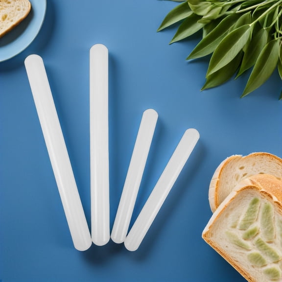 TABLZONE Nonstick Rolling Pin White PP for Cake Dough Quick Cleaning 4Pcs