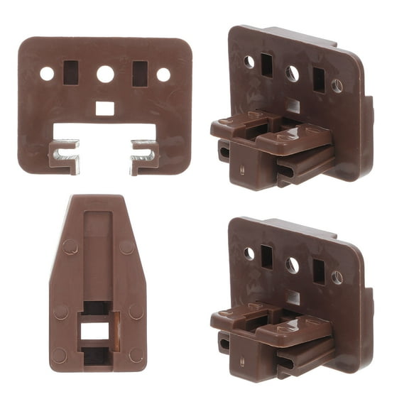 TABLZONE Brown Plastic Drawer Slides Set of 4, and Accurate Positioning for Home Furniture Drawers