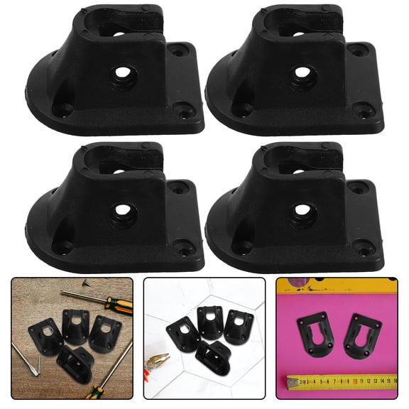TABLZONE 4Set Folding Table Leg Brackets Black Metal Hardware for Portable Lap Desk Stable Support