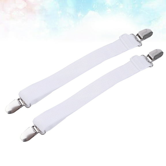 TABLZONE Bed Sheet Fasteners White Elastic Fastener Stable Grip Heavy Duty