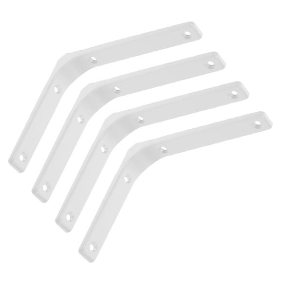 TABLZONE Wall Mounted Rack Support L Brackets Heavy Duty White for Storage 4Pcs