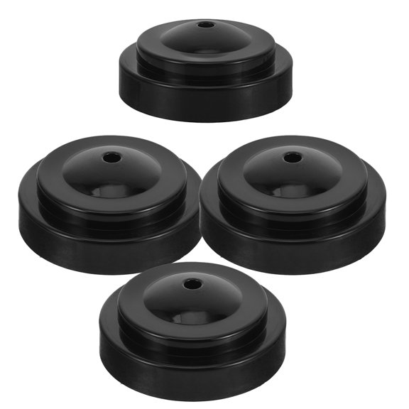 TABLZONE 4pcs Flag Base Holder Black Plastic Stable Flagpole Support Conference Room
