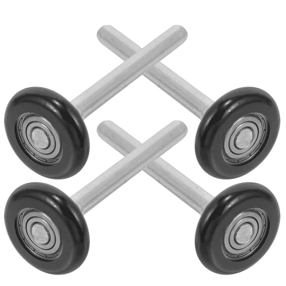 TABLZONE 4-Pack Black Nylon Garage Door Rollers with Stem Quiet Replacement Wheels for Smooth Residential Garage Door