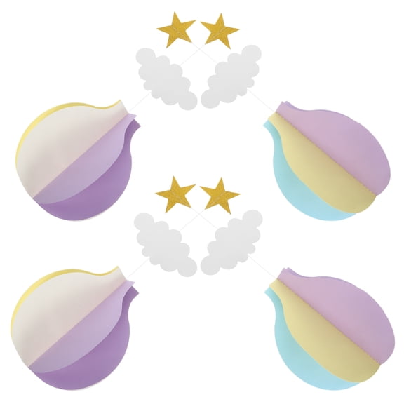 TABLZONE Spring Party Decorations Paper Multi 4Pcs