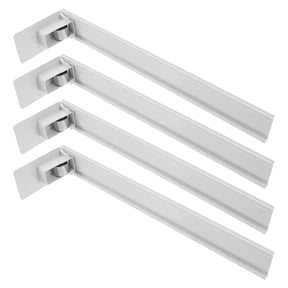 TABLZONE 4Pcs Automatic Drink Pusher for Shelf White Plastic Fridge Beverage Organizer with Integrated Rail Design
