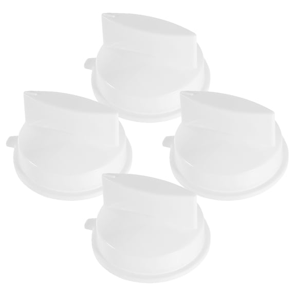 TABLZONE 4pcs Stove Top Replacement Knobs White Plastic Precise Adjustment For Electric Stove Parts