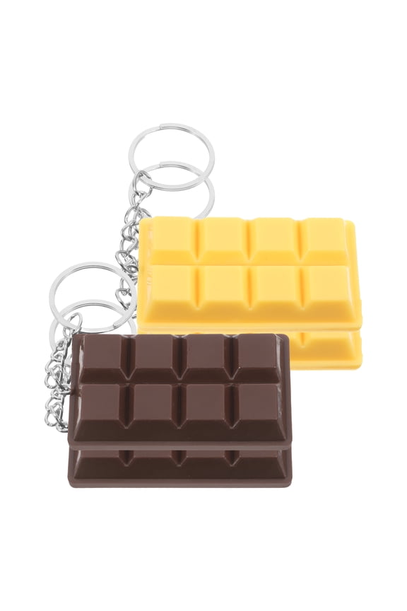 4Pcs Realistic Chocolate Model Keychains for Valentine Day Decor Purse Charms and Backpack