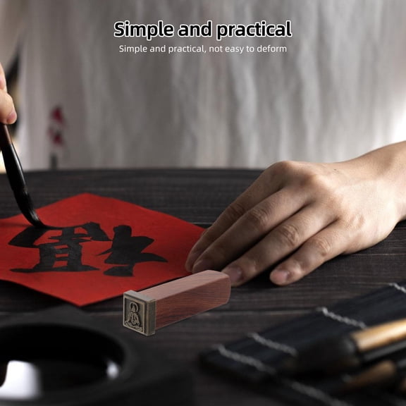 TABLZONE Compact Wood Engraving Stamp Set with Traditional Chinese Seals for Crafting and Scrapbooking