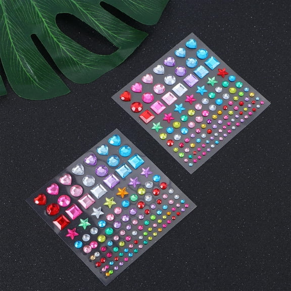 TABLZONE Crystal Acrylic Stickers with Self Adhesive Back for Car Laptop Decoration