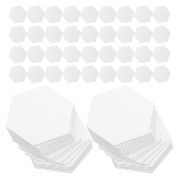 TABLZONE White Hexagon Paper Piecing Templates for Quilting and Crafting, 500-Piece Set of Material