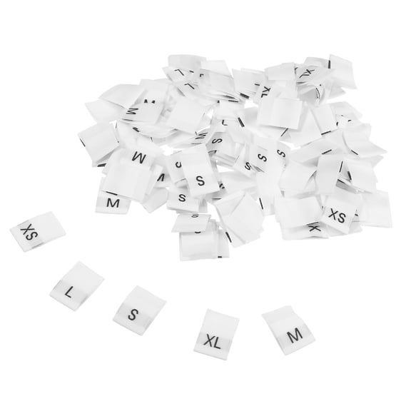 TABLZONE Versatile Garment Size Tags White Polyester for Various Clothing 500Pcs