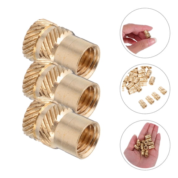 TABLZONE Brass Threaded Inserts Knurled Design for Stable Connections 50Pcs