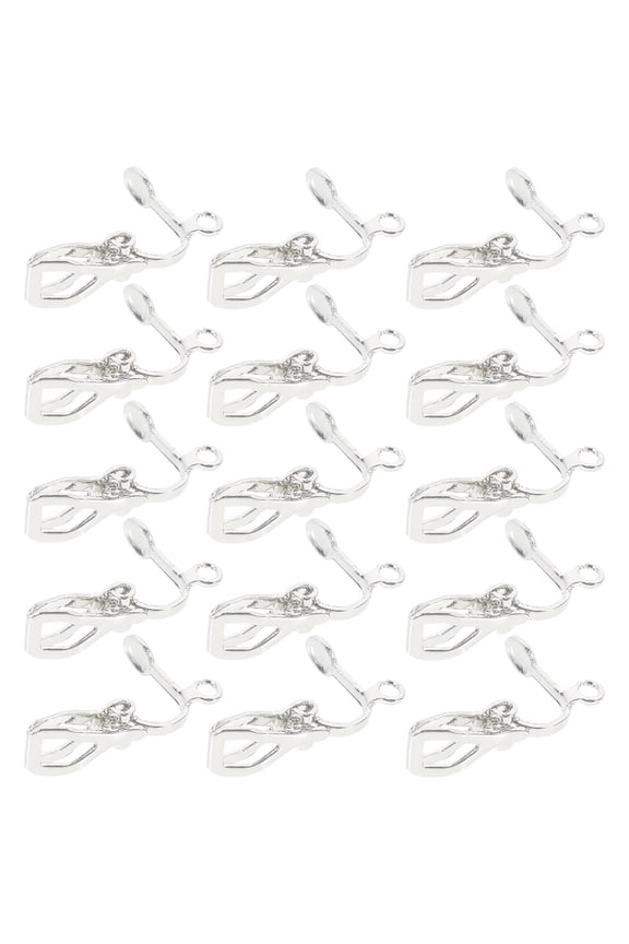 Triangle Non-Pierced Earrings Metal Findings Supplies for Jewelry Making Decoration 50 Pieces