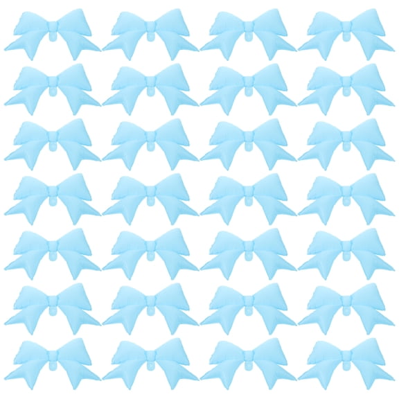 TABLZONE 50Pcs Foil Bow Balloons Sky Blue Film Party Balloon Kit for Wedding Decorations and Birthday