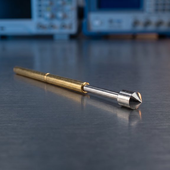 TABLZONE 50Pcs Golden Spring Loaded Test Probes with Tungsten Alloy Tips for Accurate Circuit Board Testing
