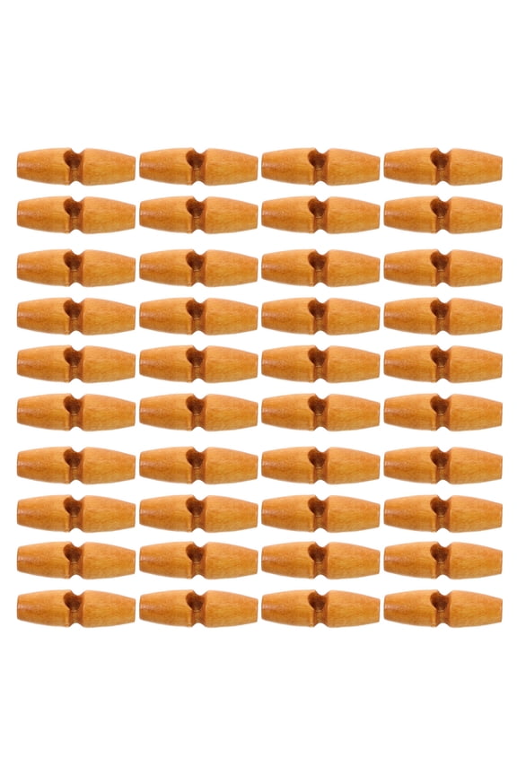 50PCS Wood Coat Buttons Sewing Wood Buttons for Clothing Natural Design Single Hole
