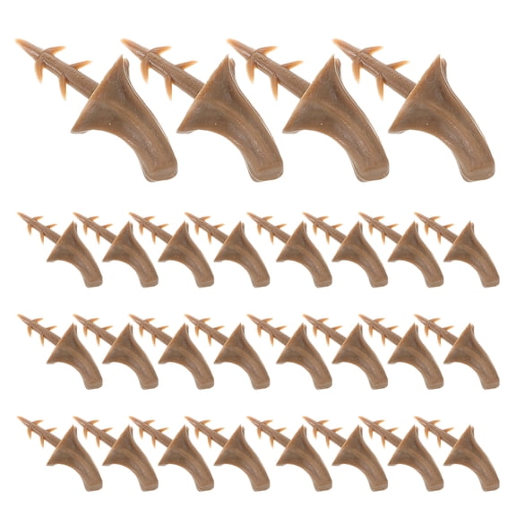 TABLZONE 50Pcs Light Brown Plastic Pumpkin Stems for Crafting Realistic Faux Pumpkin Handles