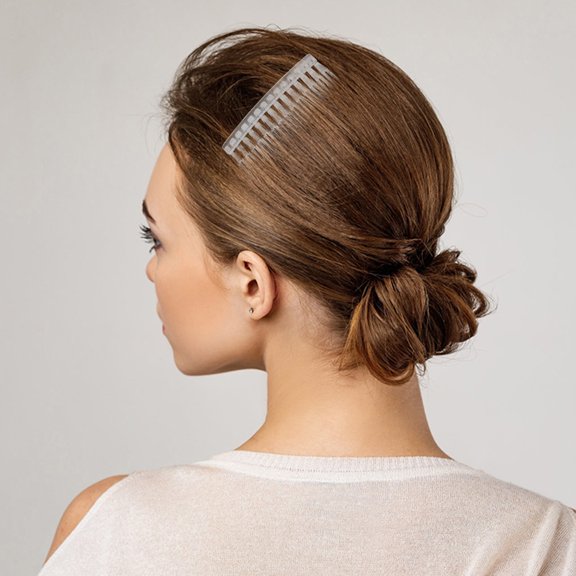 TABLZONE 50Pcs Transparent Plastic Hair Side Comb for Wedding Bridal Hairstyles