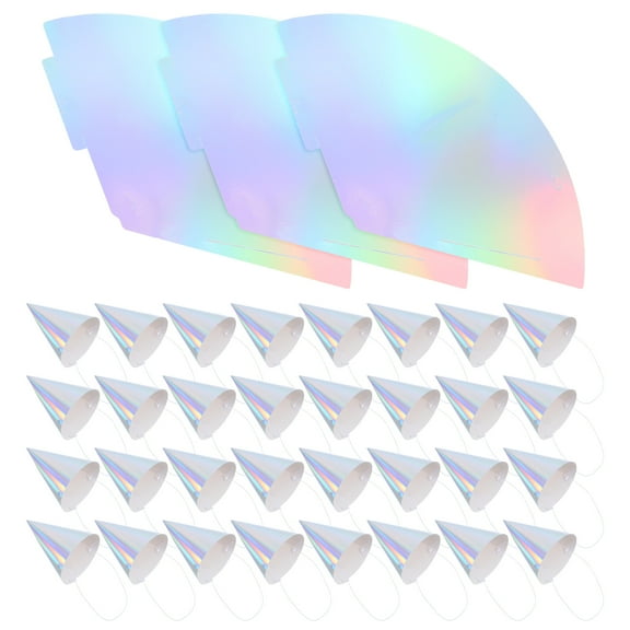 TABLZONE 50 Pcs Multi-Color New Year Party Caps for Adults and Kids, Festive Celebration Hats with Photography Props