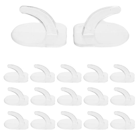 TABLZONE 50Pcs Transparent No Drilling Frame Hanging Hooks Strong Adhesive Plastic Wall Hooks for Home