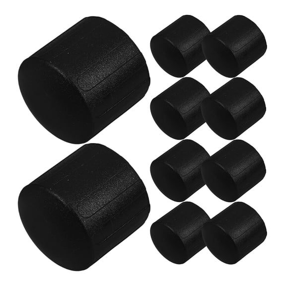 TABLZONE 50Pcs Outdoor Tent Pole Replacement Accessories Black Plastic End Caps for Camping