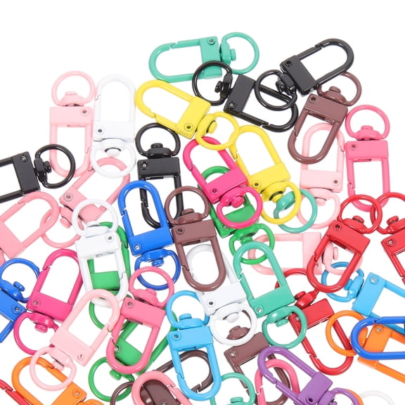 TABLZONE 50Pcs Pet Collar Clasps Zinc Alloy Assorted Colors Trigger Snap Hooks for Crafts Gardening and Decoration
