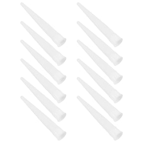 TABLZONE 50-Pack White Caulk Nozzle Caps Plastic Sealant Caps for Home Repair and Maintenance Projects