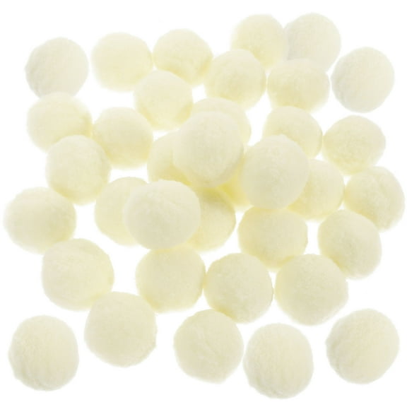 TABLZONE 50Pcs Mini Pom Poms for Crafts White Polyester DIY Decoration for Art Projects