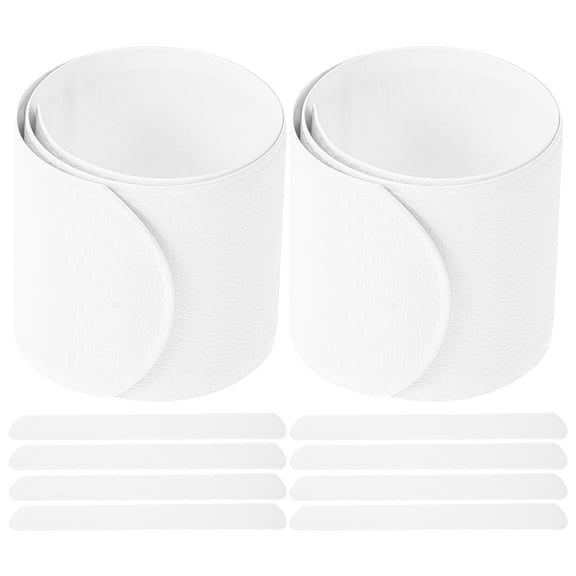 TABLZONE 50Pcs White Slap Bracelets DIY Comfortable Compact Slap Bands for Party Favors